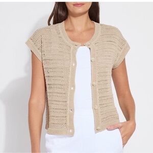 Lysse Brisa Linen Mesh Cardigan / Small NWOT